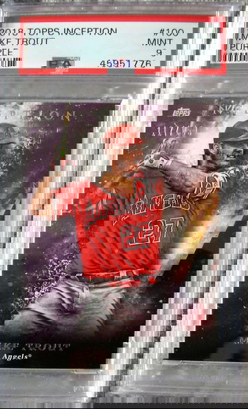 Mike Trout 2018 Topps Inception #100 Purple /150 PSA 9