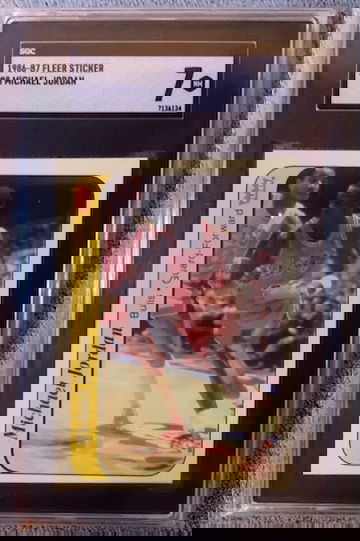 Michael Jordan 1986 Fleer Sticker 7