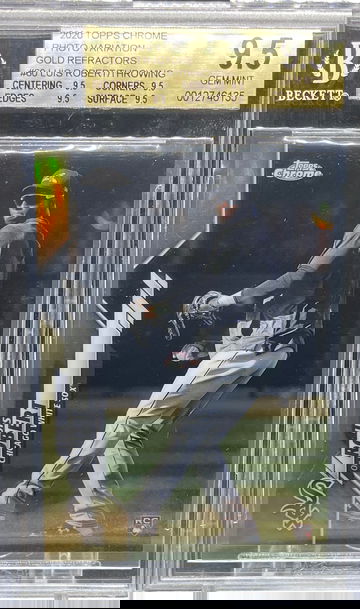 2020 Topps Chrome Luis Robert Gold Refractor SP Variation