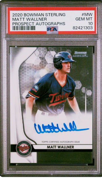 2020 Bowman Sterling prospect auto Matt Wallner PSA 10
