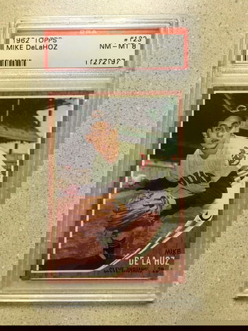 1962 Topps #123 Mike De La Hoz PSA 8 NM-MT INDIANS 