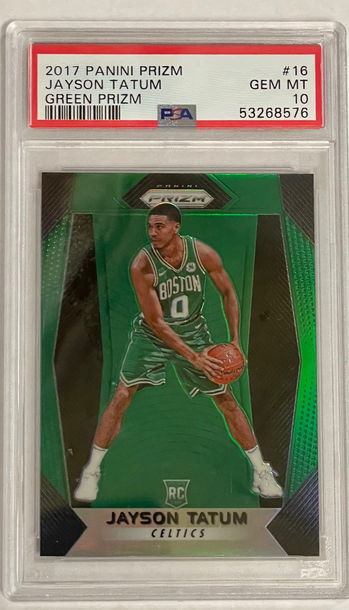 2017 Panini Jayson Tatum Green Prizm Colormatch PSA 10 Gem Mint