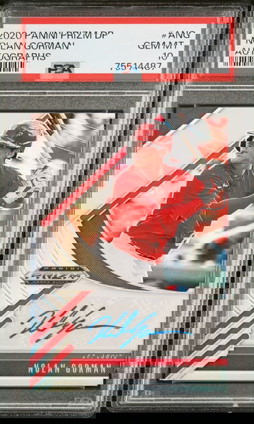 2020 Panini Prizm Draft Picks Autographs Nolan Gorman #A-NG Auto PSA 10