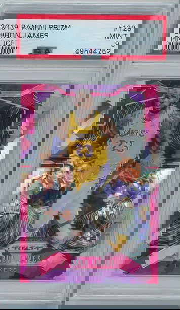 2019 Panini Prizm #129 Pink Ice - Lebron James (PSA 9)