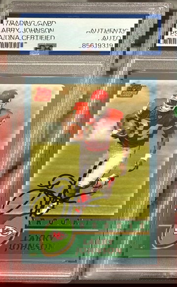 2003 Topps #365 Larry Johnson Signed Rookie PSA Authentic Auto Kansas City RC