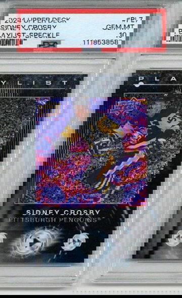 2024 UPPER DECK ALLURE GOLD GLITTER BOMB #70 SIDNEY CROSBY /199 PSA 10 LOW POP