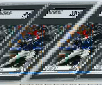 Lot (2) Keston Hiura SGC 10 & 9 2019 Topps Update #US150