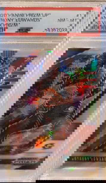 2020-21 Prizm Anthony Edwards Silver Prizm PSA 8