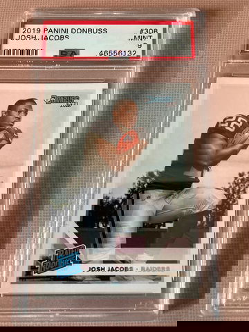 2019 Panini Donruss Josh Jacobs PSA 9 rated rookie