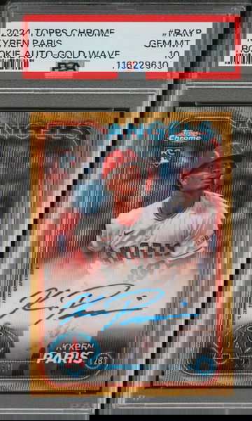 2024 Topps Chrome Kyren Paris Rookie Auto Gold Wave 24/50!