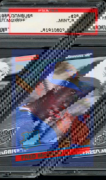 1986 Donruss #28  Fred McGriff  RC  HOF  PSA 9