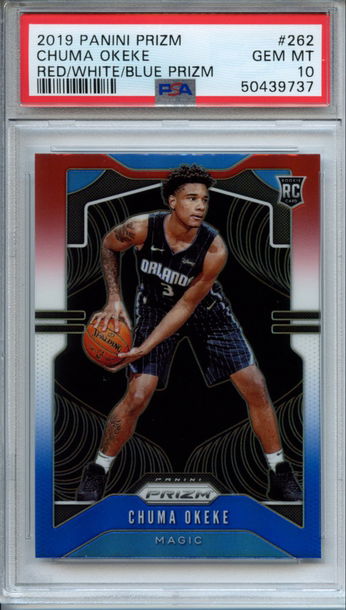 2019 Prizm Chuma Okeke Red White Blue PSA 10