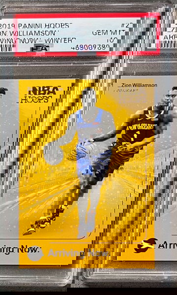 2019-20 NBA Hoops Arriving Now Zion Williamson PSA 10
