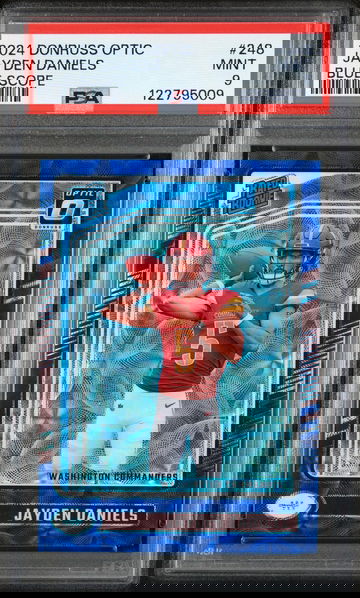 2024 Panini Donruss Optic Blue Scope Jayden Daniels #248 RC Prizm PSA 9