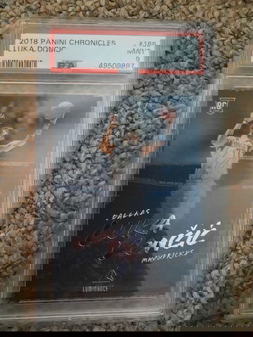 2018-19 Panini Chronicles Luminance Luka Doncic PSA 9