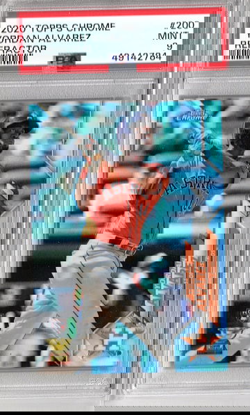 2020 Topps Chrome Yordan Alvarez REFRACTOR PSA 9