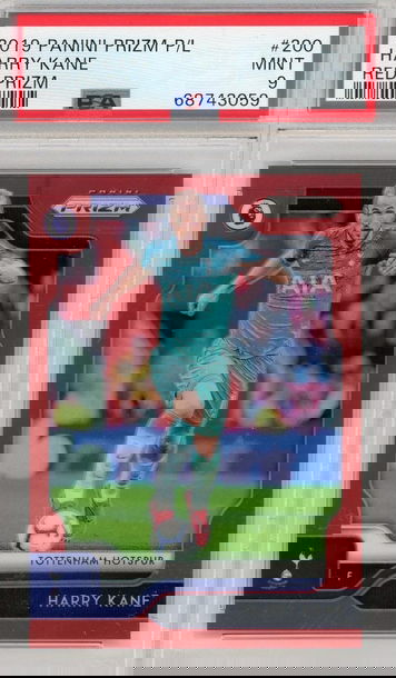 2019 Panini Prizm Premier League Red Prizm Harry Kane #200 /149 PSA 9