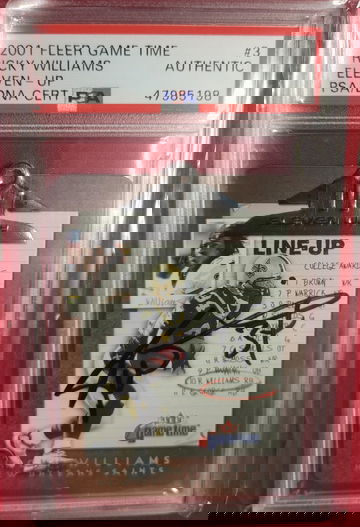 2001 Fleer Game Time Ricky Williams Autographed PSA DNA New Orleans Saints