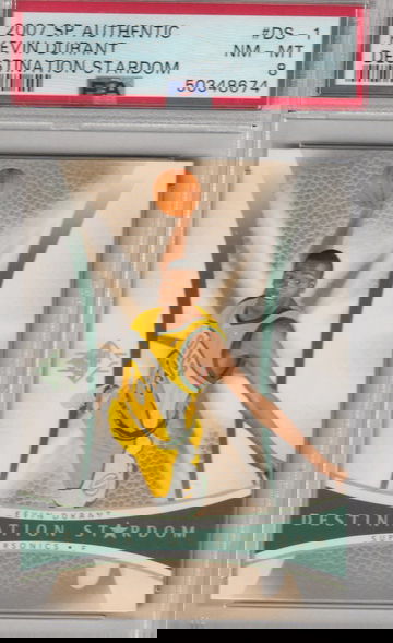 2007 SP Authentic Destination Stardom Kevin Durant RC PSA 8