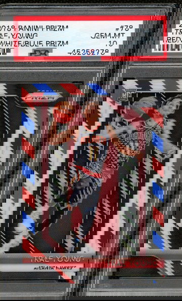 Trae Young 2018 Panini Prizm Red/White/Blue PSA 10