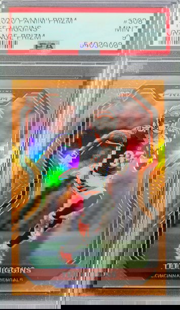 2020 Panini Prizm Tee Higgins Orange /249 PSA 9