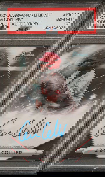 2023 Bowman Sterling Prospect Autograph Cam Collier #PACC PSA 10