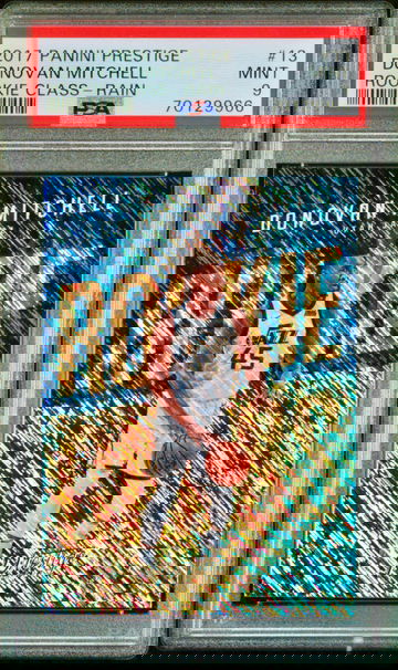 2017-18 Panini Prestige Rookie Class Rain Insert Donovan Mitchell PSA 9 MINT RC