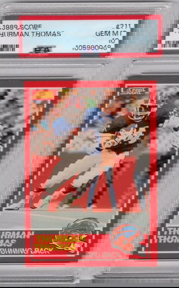 1989 Score Thurman Thomas RC PSA 10