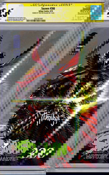 SPAWN #300 CGC-SS 9.6 *300th ANNIVERSARY ED SIGNED TODD MCFARLANE CVR & ART 2019