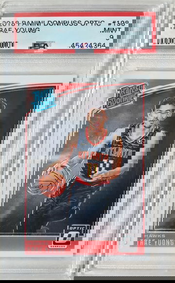 2018 Panini Donruss Optic Trae Young PSA 9 RC Rookie Card #198