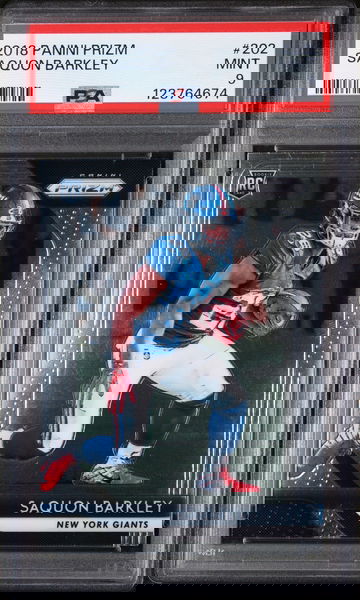 2018 Panini Prizm Saquon Barkley #202 PSA 9