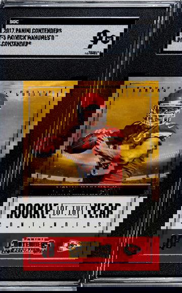 2017 Panini Contenders RY-3 Patrick Mahomes II ROY Contenders SGC 9 Rookie Card!