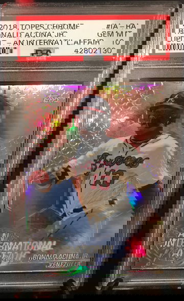 2018 Topps Chrome Update Ronald Acuna Jr. An International Affair PSA 10