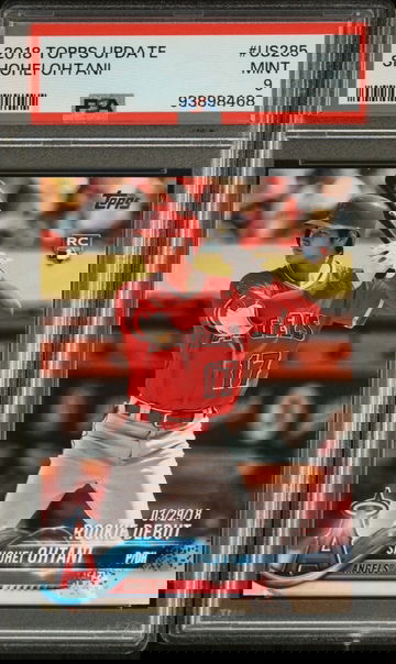 2018 TOPPS UPDATE SHOHEI OHTANI #US285 PSA 9 MT ANGELS RATED ROOKIE