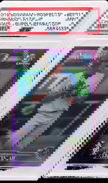 2016 Bowman Chrome #BCP17 Fernando Tatis Jr. Prospect Purple Refractor /250 PSA 9