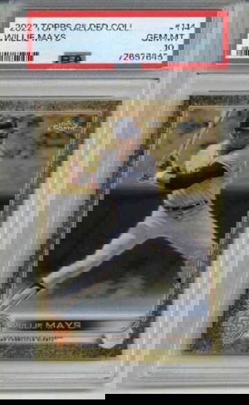 2022 TOPPS GILDED COLLECTION WILLIE MAYS CARD /99 GIANTS PSA 10 LOW POP