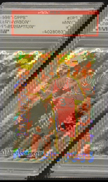 1996 Topps Draft redemption #DP1 Allen Iverson PSA 9