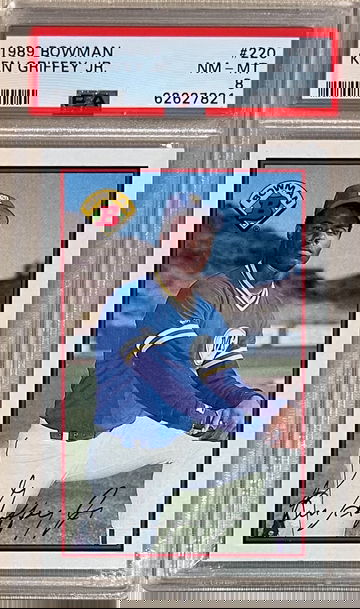 1989 Bowman #220 Ken Griffey Jr. PSA 8 Rookie card