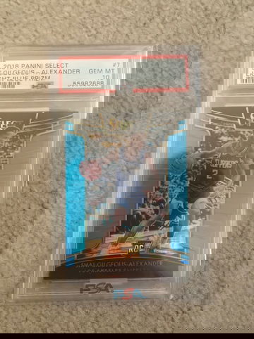 2018-19 Select Light Blue Prizm #7 Shai Gilgeous-Alexander RC Rookie /299 PSA 10