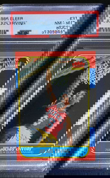 1986 Fleer Julius Erving #31 HOF PSA-8(OC) NM-MT