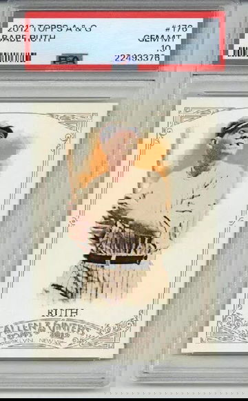 2012 TOPPS ALLEN & GINTER #176 BABE RUTH NEW YORK YANKEES PSA 10 LOW POP RARE