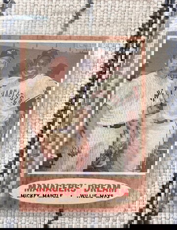 1962 Topps Set-Break # 18 Mickey Mantle Willie Mays Managers Dream Yankees Rare