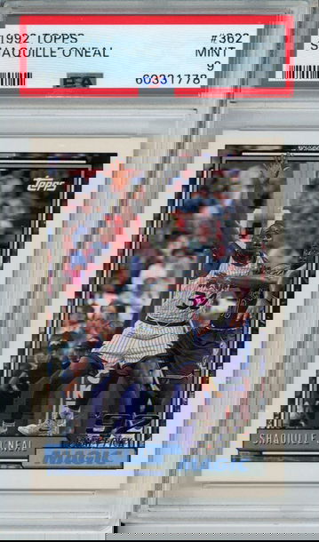 SHAQUILLE O'NEAL 1992 Topps #362 PSA 9 MINT Orlando Magic LA Lakers