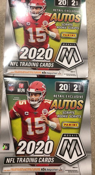 2020 mosaic football lot 2 mega