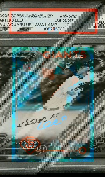 2024 Chrome Update Rookie Autographs Aqua Blue Lava Lamp Refractors Jung Hoo Lee #RAJHL /175 PSA 10