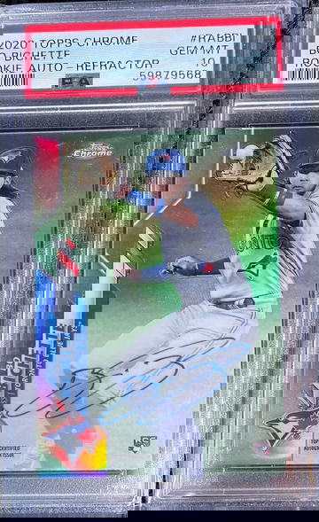 2020 Topps chrome bo bichette refractor auto #/499 autograph PSA 10