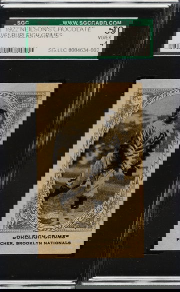 Burleigh Grimes 1922 Neilson's Chocolate V61 Type II HOF RC SGC 4 VG-EX