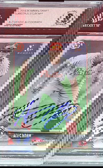 2018 Bowman Draft #BD25 Alec Bohm Authentic Autograph 1st Bowman