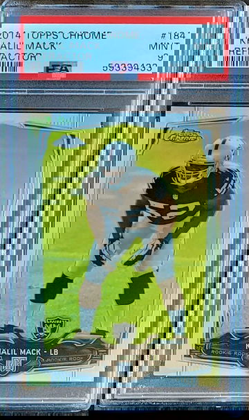 2014 Khalil Mack Topps Chrome REFRACTOR PSA 9 MINT Rookie RC #184