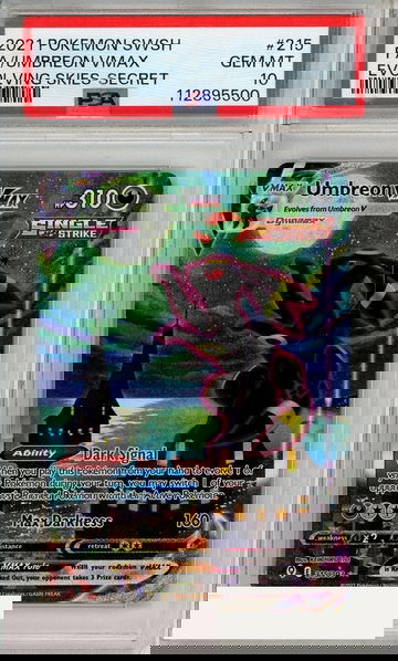 2021 POKEMON SWSH EVOLVING SKIES FA UMBREON VMAX #215 SECRET PSA 10